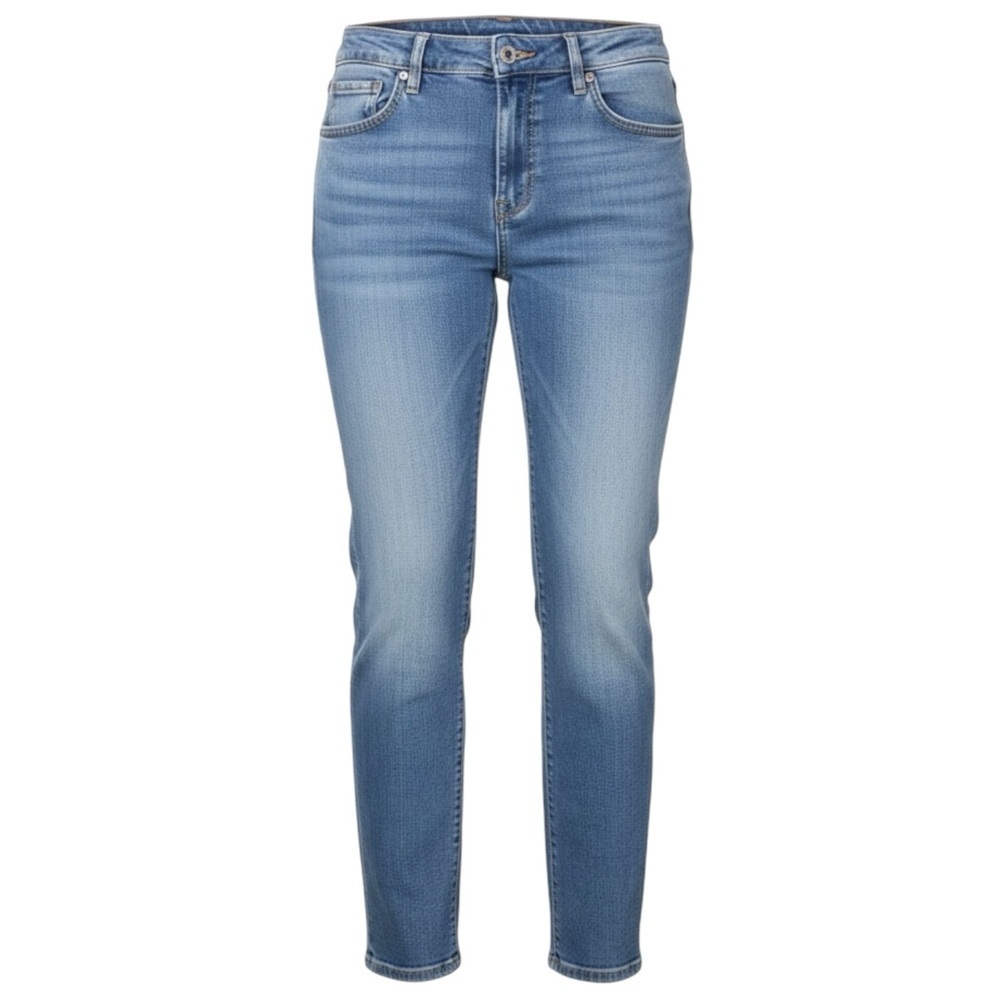 J. JILL Authentic Fit Slim Leg Stretch Petite Light Blue Wash Jeans Size 12P